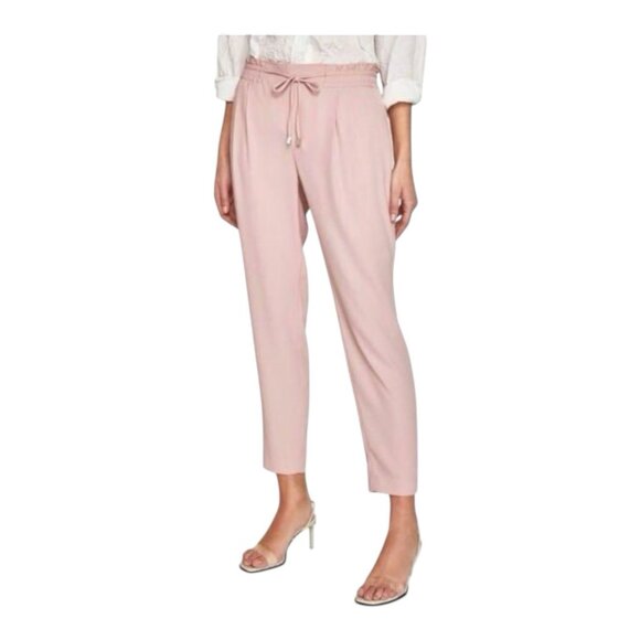 ZARA Pink Pleated Drawstring Pull-On Pants Women’s Size M NWOT Lightweight Pants - Picture 1 of 7